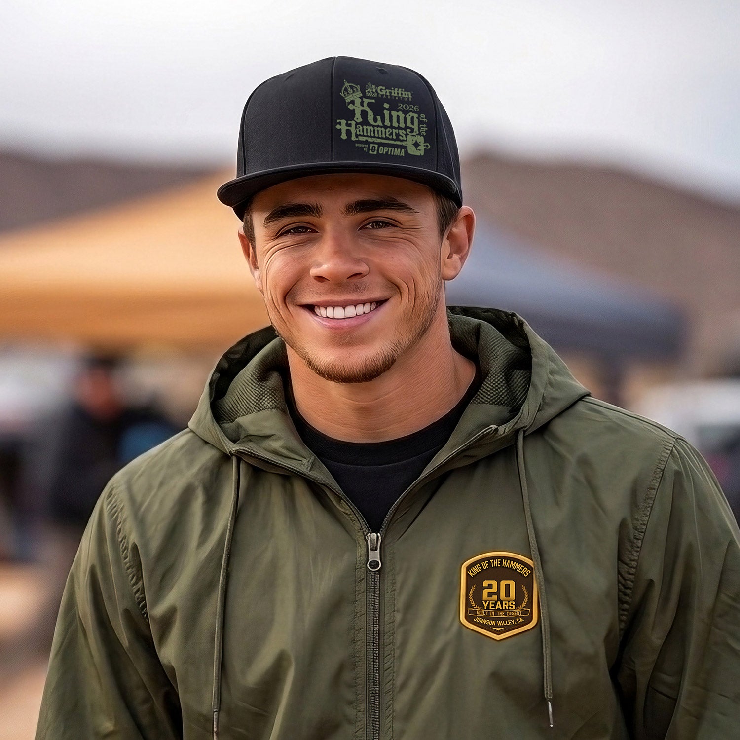Men's King of the Hammers 20th Anniversary Windbreaker - Green