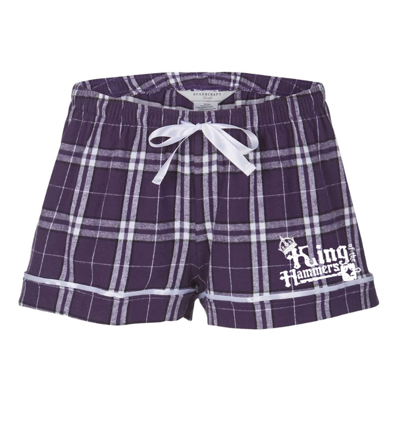Ladies King of the Hammers Flannel Shorts - Purple