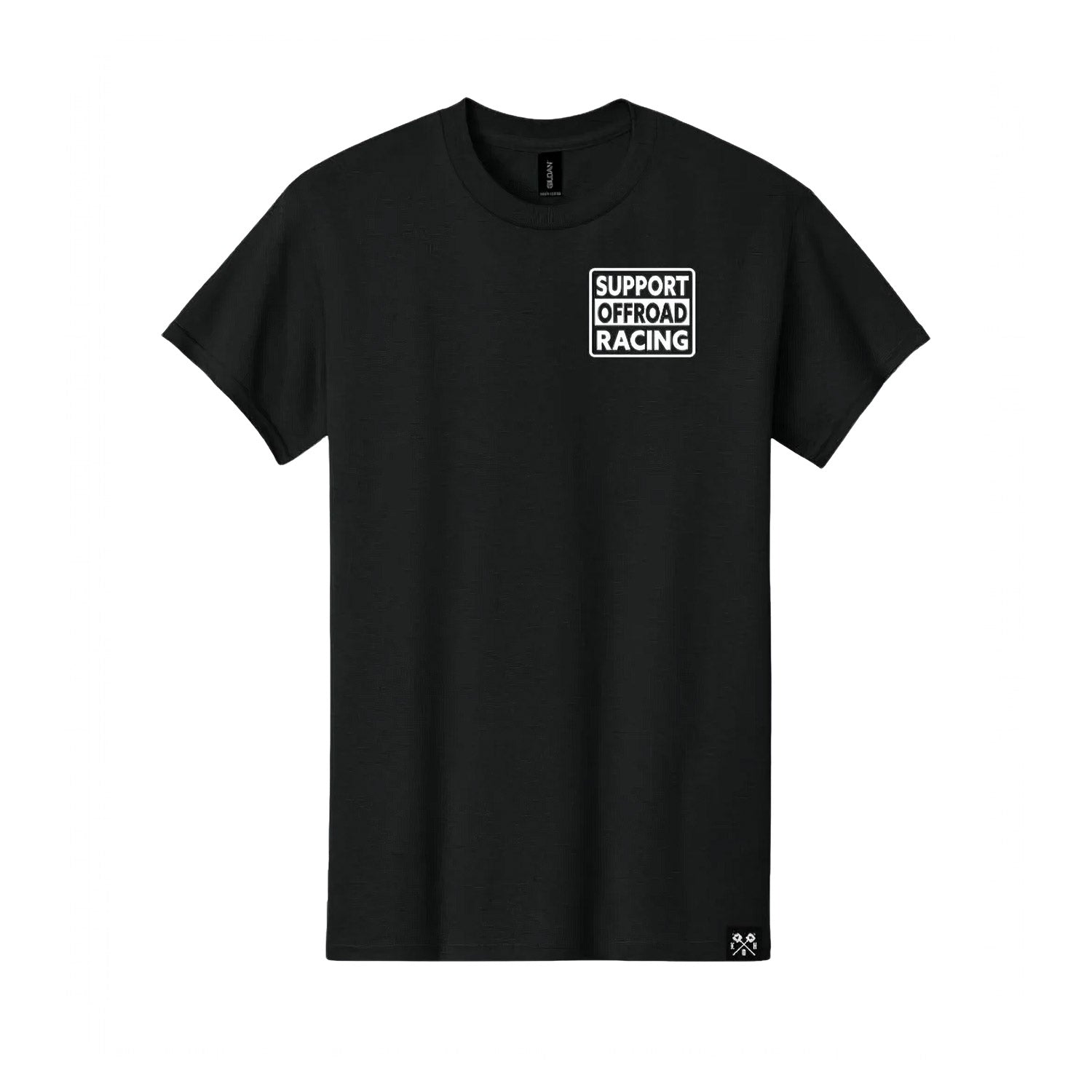 Men's Support Offroad Racing Short Sleeve Tshirt - Black