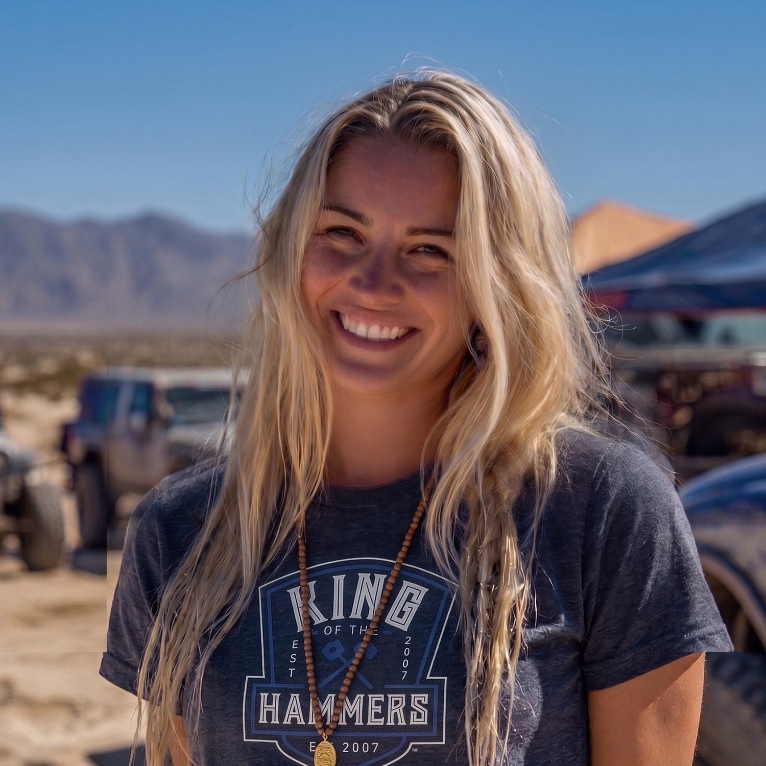 Ladies King of the Hammers Est 2007 Tshirt - Heathered Navy