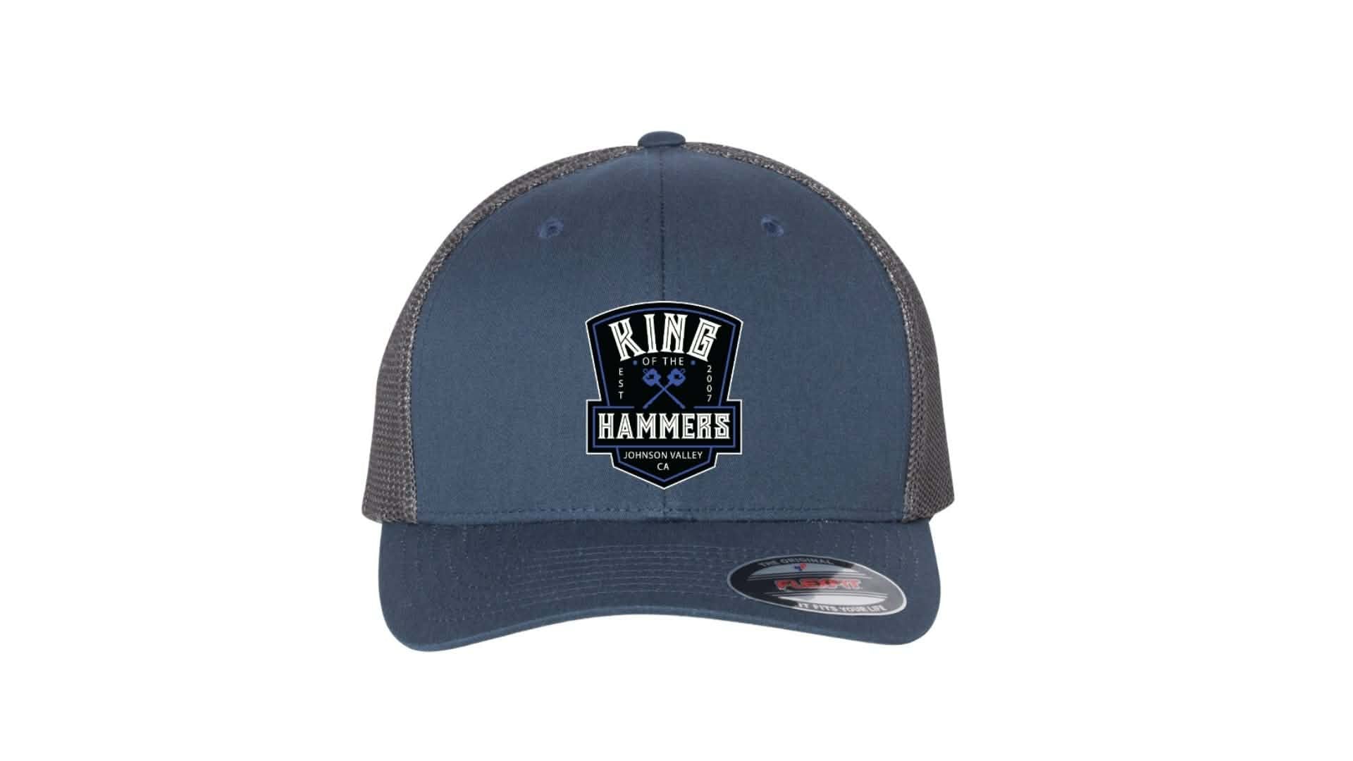 Men's King of the Hammers Est 2007 Flexfit Hat - Navy/Charcoal