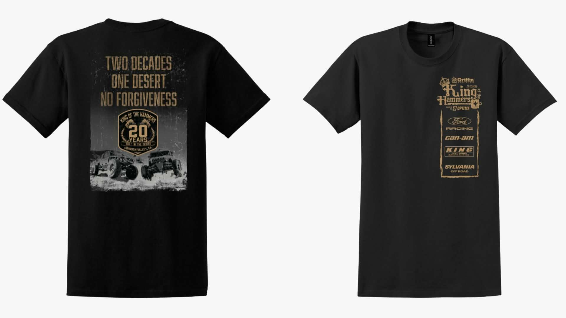 2026 Men's King of the Hammers Event Short Sleeve Tshirt - Black