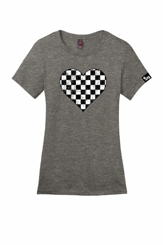 Ladies Checkered Heart Shirt