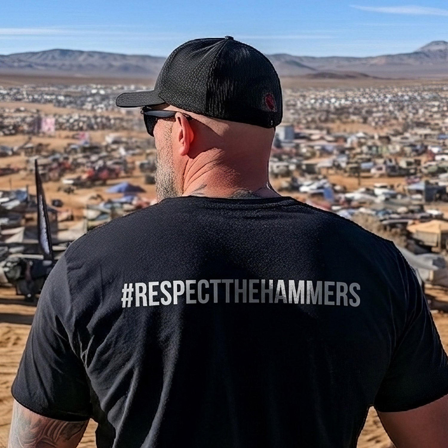 Men's Respect The Hammers Short Sleeve Tshirt - Black