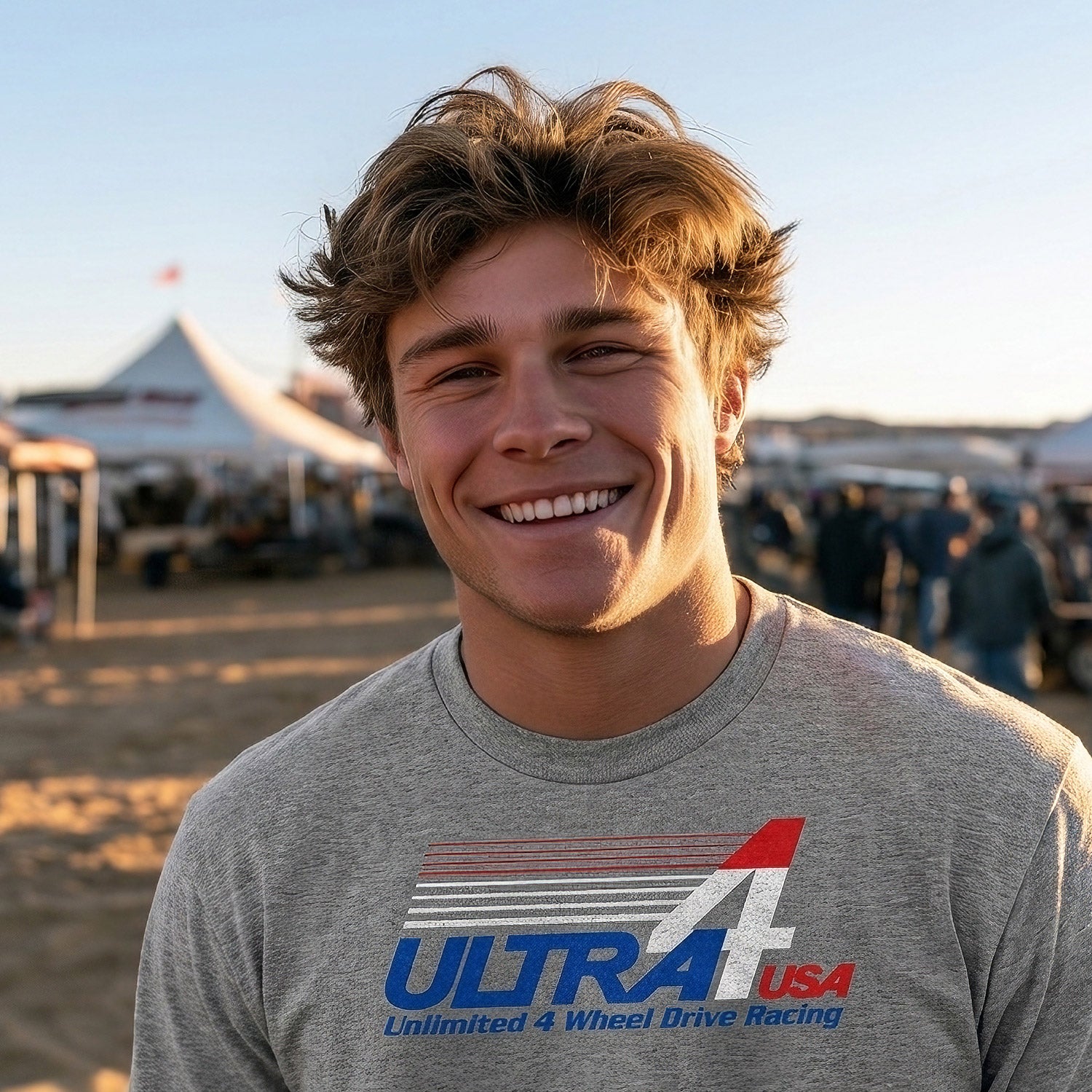 Men's Ultra4USA Long Sleeve Tshirt - Gray