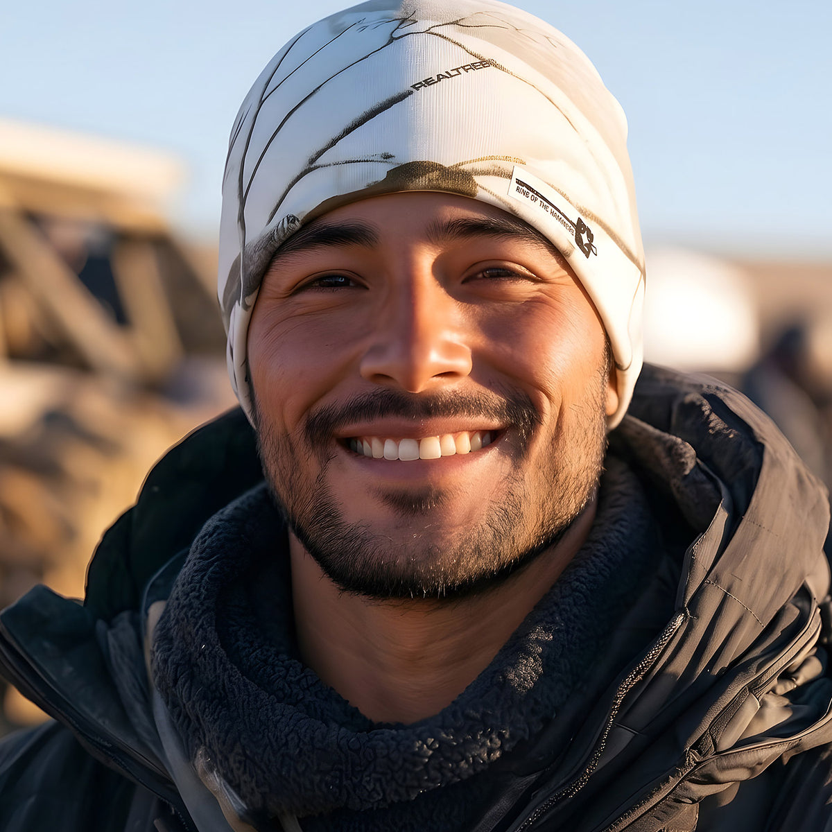 Men's King of the Hammers White Camo Beanie