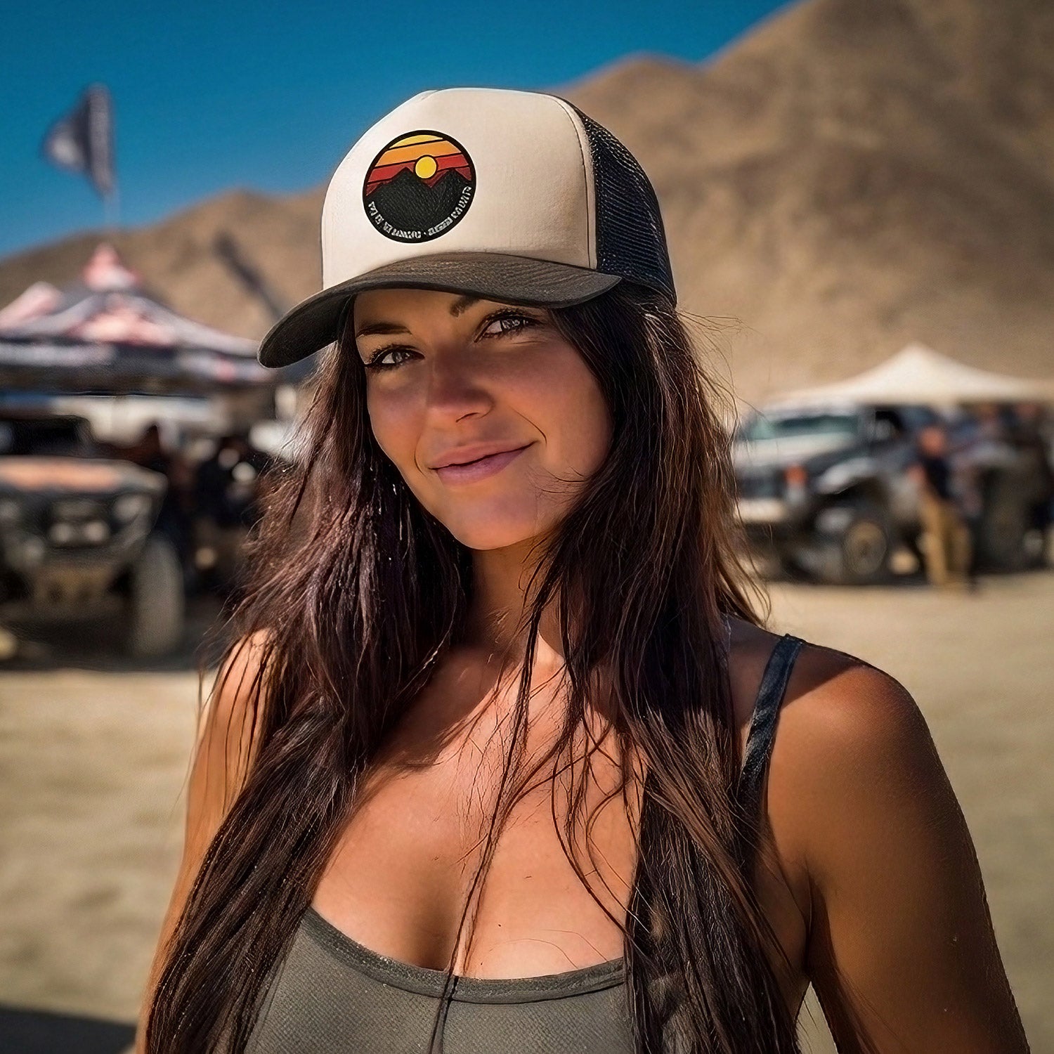 King of the Hammers Desert Patch Trucker - Black/White