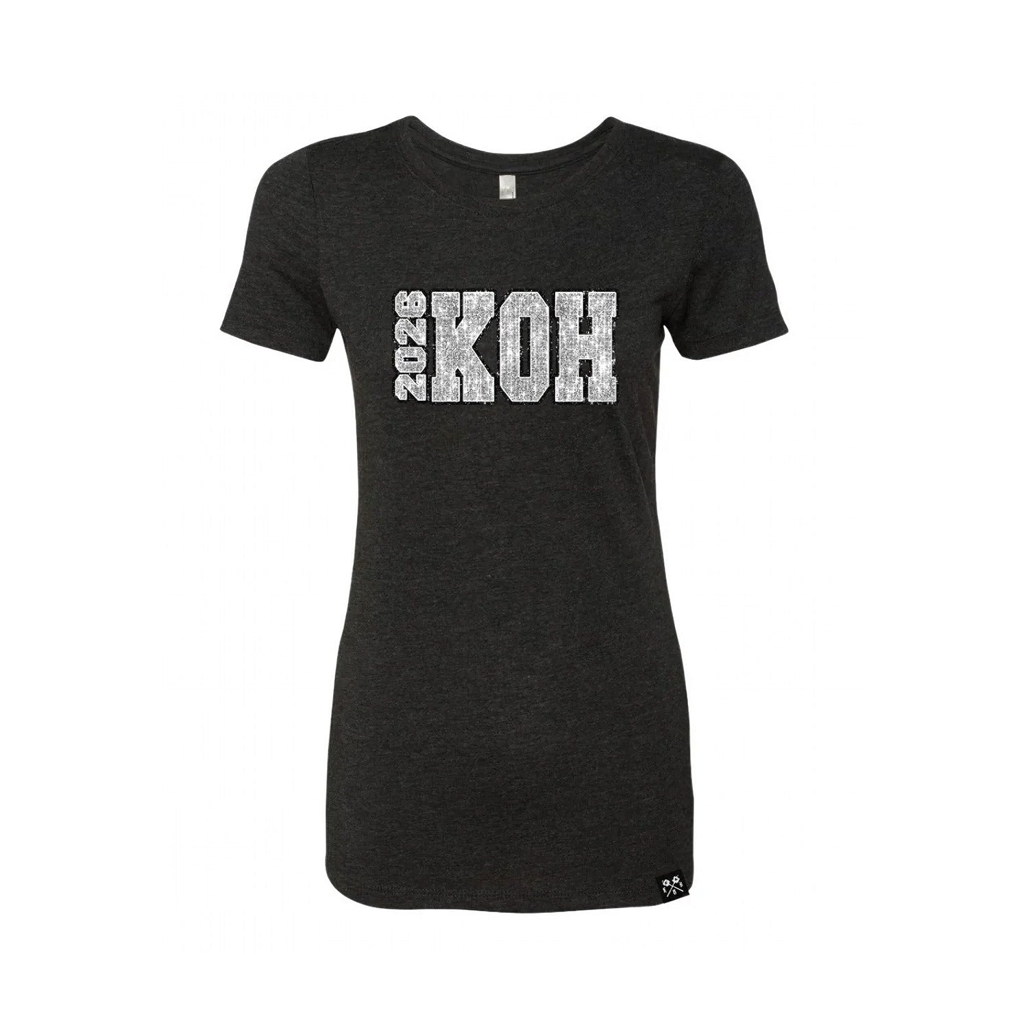 Ladies KOH 2026 Sequin Look Tshirt - Black