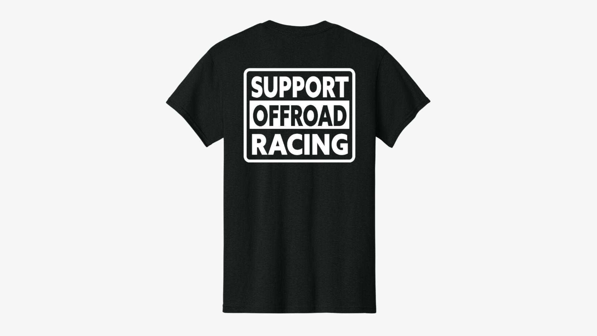 Men's Support Offroad Racing Short Sleeve Tshirt - Black