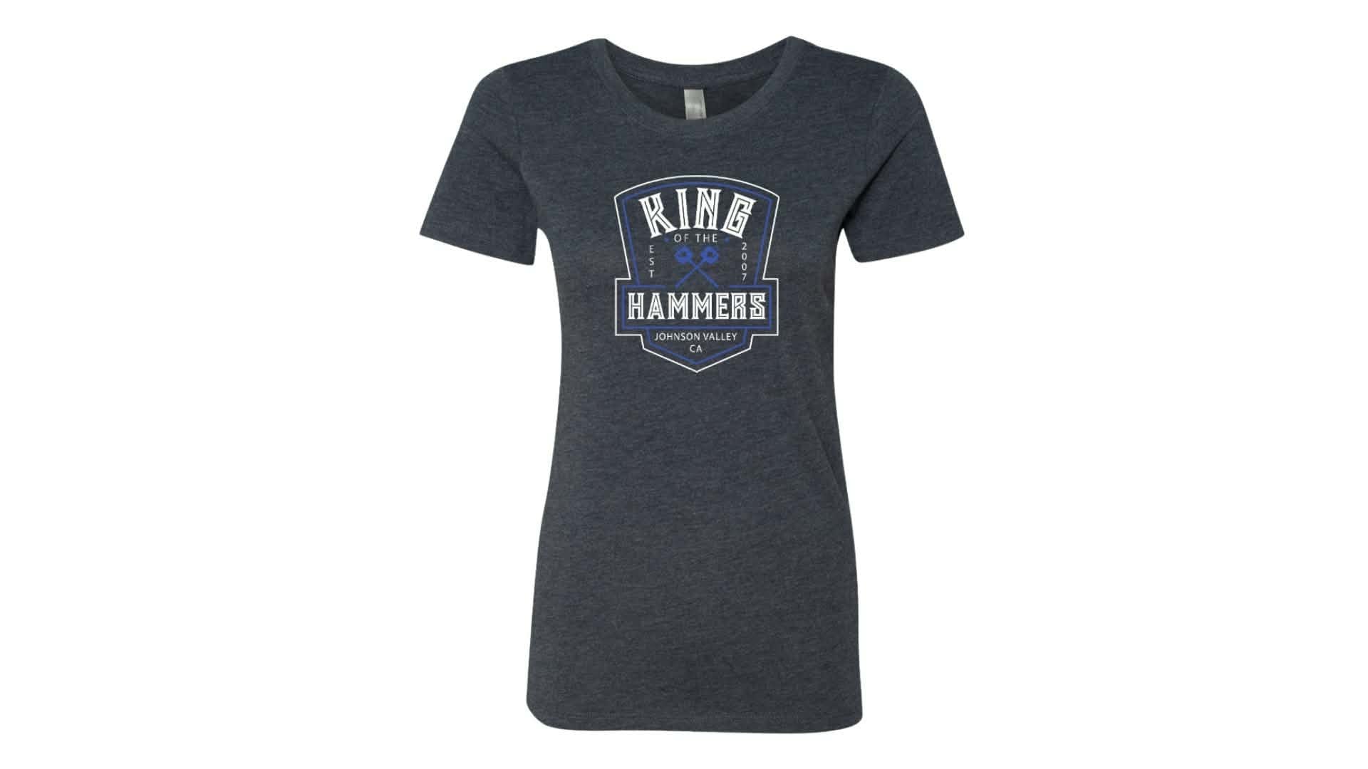 Ladies King of the Hammers Est 2007 Tshirt - Heathered Navy