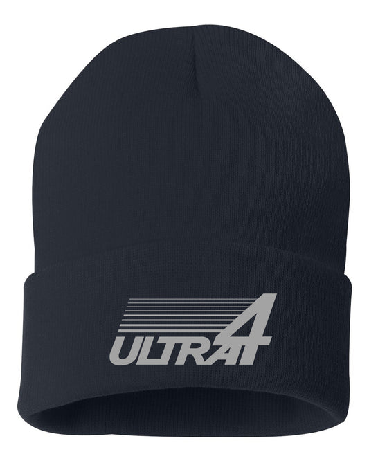 Ultra4 Beanie - Navy with Gray